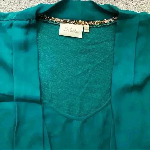 Anthropologie Deletta Blouse Sz Large - Picture 3 of 4